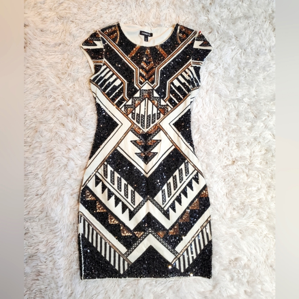 EXPRESS Bodycon Sequins Dress